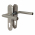 2 poignées de porte DOCKER trou de cylindre, Métal nickel mat entraxe 165 mm | Style moderne