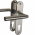 2 poignées de porte DOCKER trou de cylindre, Métal nickel mat entraxe 165 mm | Style moderne