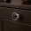 bouton de meuble en nickel brillant et céramique noire , Ø35mm - MAO