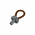 Bouton de porte et tiroir de meuble design en cuir marron, LACET