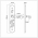 2 poignées de porte Porcelaine modèle ROSAE – Sans Trou – Entraxe 195 mm