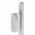 2 poignées de porte avec palière et trou de cylindre, Aluminium blanc mat entraxe 195 - EDISON