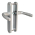 2 poignées de porte SAN FRANCISCO sans trou, Aluminium anodisé argent F1 entraxe 165 mm