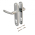 2 poignées de porte SAN FRANCISCO trou de cylindre, Aluminium anodisé argent F1 entraxe 165 mm