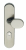 Poignée de porte d'entrée de sécurité design en Inox sur plaque Clé I entraxe 210 mm, HAUTE SECURITE