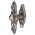 Poignée de fenêtre crémone FEUILLE, Aluminium vieil argent