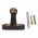 Bouton de fenêtre type crémone ISABELLA, Laiton doré patiné