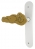 1/2 poignée de porte intérieure GAUCHE pas cher pour chambre enfant sur plaque bec de cane, NOUNOURS
