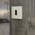 2 rosaces de poignée de porte carrées Mies entrée de clé, Inox gris