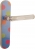 1/2 poignée de porte intérieure RÉVERSIBLE design en acrylique translucide avec décor interchangeable sur plaque BdC entraxe 195 mm et 165 mm, CAMELEON