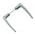 Béquille double de porte extérieure en Aluminium poli carré de 7 mm, CHANTIER