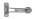 Entrebailleur de porte en laiton chrome mat, CLASSIQUE