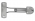 Entrebailleur de porte en laiton chrome mat, CLASSIQUE
