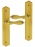 Poignée de porte intérieure pas cher sur plaque BdC entraxe 195 mm, BOIS PIN VERNIS