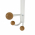 Porte-manteau patère de porte à suspendre 3 têtes en métal laqué blanc et bois clair, LEO Trio