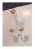 Porte-manteau patère de porte à suspendre 3 têtes en métal laqué blanc et bois clair, LEO Trio