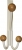 Porte-manteau patère de porte à suspendre 3 têtes en métal laqué blanc et bois clair, LEO Trio