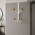 Porte-manteaux patère de porte à suspendre 4 têtes en métal laqué blanc et bois clair, LEO Quatro