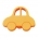 Bouton de porte et tiroir de meuble voiture enfant en plastique jaune de 44X34 mm, PETITE OTO 