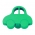 Bouton de porte et tiroir de meuble voiture enfant en plastique vert de 44X34 mm, PETITE OTO 
