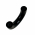 Bouton de meuble en nylon noir entaxe 32mm, LOOPING