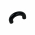 Bouton de meuble en nylon noir entaxe 32mm, LOOPING