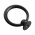Bouton de meuble en zamak noir satiné de Ø 42mm - ANNEAU
