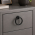 Bouton de meuble en zamak noir satiné de Ø 42mm - ANNEAU