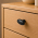 Bouton de meuble design en zamak noir satiné, 38x23mm - COMETE