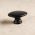 Bouton de meuble design en zamak noir satiné, 38x23mm - COMETE