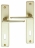 Poignée de porte intérieur pas cher en Aluminium F2 sur plaque Clé L entraxe 165 mm, CHAMONIX