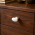 Bouton de meuble en porcelaine blanche et zamak chromé brillant 39X22mm - SOLITAIRE