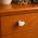 Bouton de meuble en porcelaine blanche et zamak chromé brillant 39X22mm - SOLITAIRE