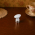 Bouton de meuble en porcelaine blanche et zamak chromé brillant 39X22mm - SOLITAIRE