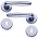Poignée de porte intérieure design en Aluminium anodisé inox mat velouté sur rosace système VARIOSTAR Basic ronde Clé L, VENUS