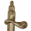Poignée de porte intérieure en laiton poli sur plaque Conda/Déconda entraxe 195 mm, SULLY