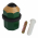 Butée de porte sol CRAYON, Bois vert avec anneau Caoutchouc noir