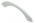 Poignée de porte et tiroir de meuble plastique blanc entraxe 64 mm, MODERNE