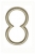 Signalétique numéro de rue 8 chiffre en inox satiné de 120 mm, FILAIRE