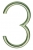 Signalétique numéro de rue 3 chiffre en inox de 215 mm, FILAIRE