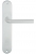Poignée de porte intérieure design en Aluminium anodisé argent F1 sur plaque BdC entraxe 195 mm, TORONTO