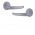 Poignée de porte intérieure design en Aluminium anodisé inox mat velouté sur rosace ronde BdC système VARIOSTAR Basic, SEATTLE