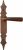 1/2 poignée de porte intérieure réversible en bronze cuivré sur plaque BdC entraxe 195 mm, FEODAL