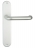 Poignée de porte intérieure design en Aluminium anodisé argent F1 sur plaque BdC entraxe 195 mm, HAARLEM