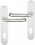 Poignée de porte d'entrée design en Aluminium anodisé argent F1 sur plaque Clé I entraxe 195 mm, HAARLEM