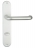 Poignée de porte intérieure design en Aluminium anodisé argent F1 sur plaque Conda/Déconda entraxe 195 mm, HAARLEM