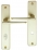 Poignée de porte intérieure pas cher en Aluminium F2 sur plaque Conda/Déconda entraxe 165 mm, CHAMONIX