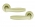 Poignée de porte intérieure design en Aluminium anodisé champagne F2 sur rosace ronde BdC, TRIO