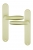 Poignée de porte intérieure design en Aluminium anodisé champagne F2 sur plaque BdC entraxe 195 mm, TRIO