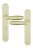 Poignée de porte intérieure design en Aluminium anodisé champagne F2 sur plaque Conda/Déconda entraxe 195 mm, TRIO